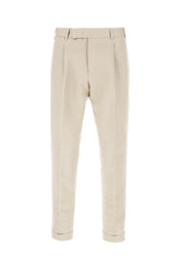 Beige cotton blend pants -  | Wise