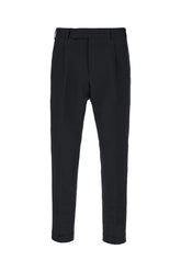 Midnight blue cotton blend pants -  | Wise