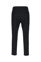 Midnight blue cotton blend pants -  | Wise