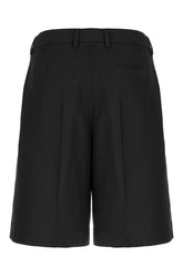 Black viscose blend bermuda shorts -  | Wise