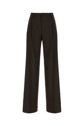 Dark brown wool pants -  | Wise