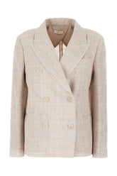 Embroidered linen blend blazer -  | Wise