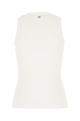 White stretch cotton top -  | Wise