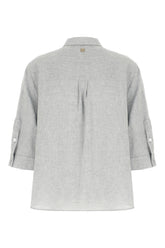 Camicia in misto lino grigio -  | Wise