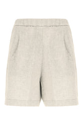 Sand cotton blend shorts -  | Wise