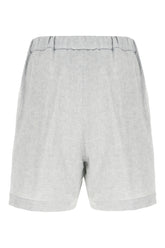 Grey cotton blend shorts -  | Wise