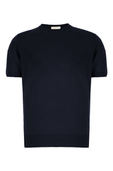 Midnight blue silk t-shirt -  | Wise