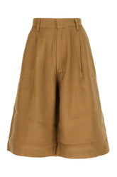Camel viscose bermuda shorts -  | Wise