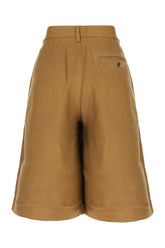 Camel viscose bermuda shorts -  | Wise