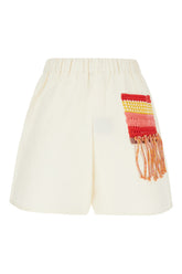 Ivory viscose blend shorts -  | Wise