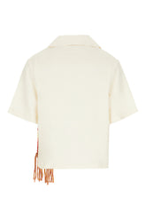 Camicia in misto viscosa avorio -  | Wise