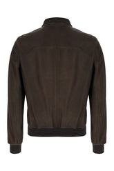 Dark brown leather jacket -  | Wise