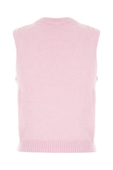 Pink wool blend vest -  | Wise