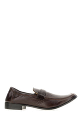 Chocolate leather loafers -  | Wise
