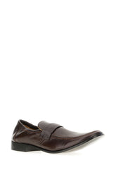 Chocolate leather loafers -  | Wise