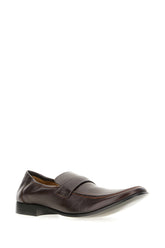 Chocolate leather loafers -  | Wise