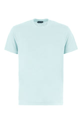 Pastel light-blue cotton blend t-shirt -  | Wise