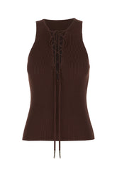 Chocolate viscose blend top -  | Wise