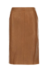 Brown leather skirt -  | Wise