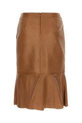 Brown leather skirt -  | Wise