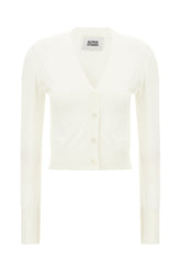 Cardigan in misto viscosa bianca -  | Wise