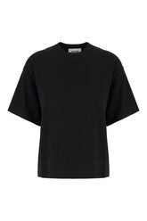 Black viscose blend t-shirt -  | Wise