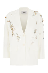 Ivory viscose blend blazer -  | Wise