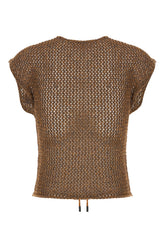 Brown cotton blend top -  | Wise
