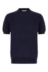 Midnight blue cotton blend polo shirt -  | Wise
