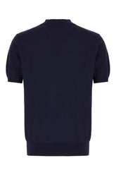 Midnight blue cotton blend polo shirt -  | Wise