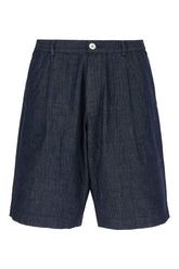 Midnight blue denim bermuda shorts -  | Wise