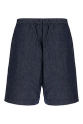 Midnight blue denim bermuda shorts -  | Wise