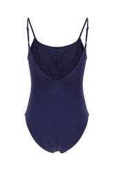 Navy blue stretch nylon swimsuit -  | Wise