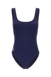 Navy blue stretch nylon swimsuit -  | Wise