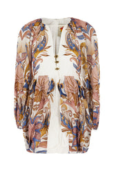 Printed cotton blend dress -  | Wise