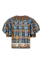 Blusa in cotone stampato -  | Wise