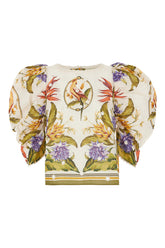 Blusa in cotone stampato -  | Wise