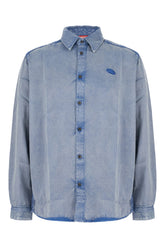 Denim blue rayon shirt -  | Wise