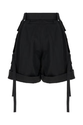 Black cotton bermuda shorts -  | Wise