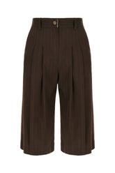 Embroidered stretch polyester blend bermuda shorts -  | Wise