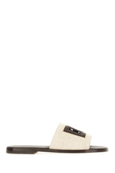 Two-tone leather and fabric slippers -  | Wise