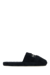 Black eco fur Hotel slippers -  | Wise