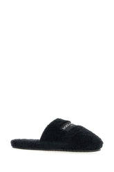 Black eco fur Hotel slippers -  | Wise