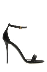 Black satin high sandals -  | Wise