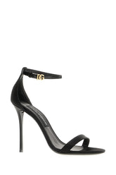 Black satin high sandals -  | Wise