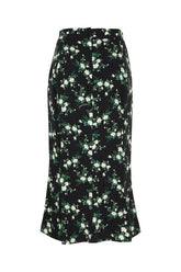 Printed stretch silk skirt -  | Wise