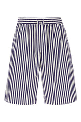 Printed cotton blend bermuda shorts -  | Wise