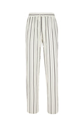 Printed cotton blend pants -  | Wise