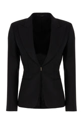 Giacca in misto lana stretch nera -  | Wise