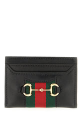 Black leather card holder -  | Wise